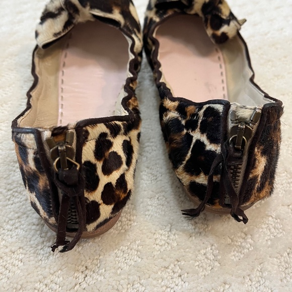 Miu Miu leopard print calf hair ballet flat, sz 7.5 - Picture 7 of 9
